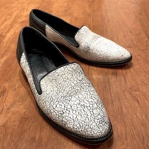 The Kooples: Cracked leather loafer